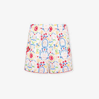 Women's Bamboo Challis Short Set - Mangia (Pasta)Posh PeanutSize: S
