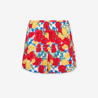 Women's Bamboo Challis Short Set - Valentina (Floral) Posh Peanut Size: S