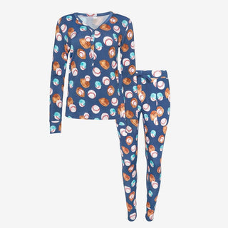 Women's Bamboo Long Sleeve Pajama Set - Homer (Baseball) Pajamas