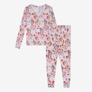 Women's Bamboo Long Sleeve Pajama Set, Pari (Floral) Pajamas