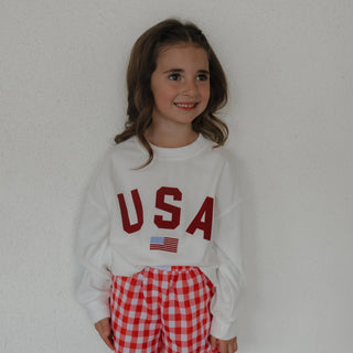 *PRE-ORDER* Child Sweatshirt - USA Sweatshirt forever french baby Size: 0-3 Months