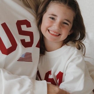 *PRE-ORDER* Child Sweatshirt - USA Sweatshirt forever french baby Size: 0-3 Months