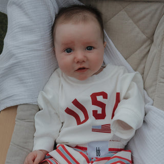 *PRE-ORDER* Child Sweatshirt - USA Sweatshirt forever french baby Size: 0-3 Months