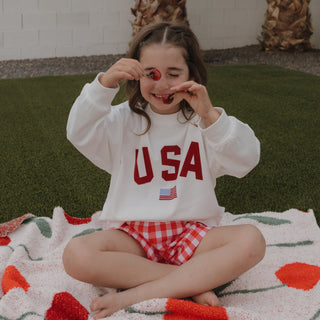 *PRE-ORDER* Child Sweatshirt - USA Sweatshirt forever french baby Size: 0-3 Months