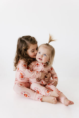 Bamboo Long Sleeve Pajama Set - Pumpkin Blossom