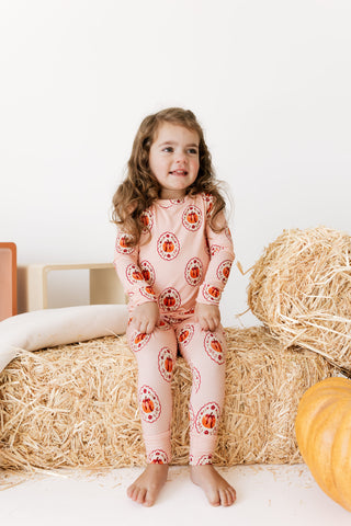 Bamboo Long Sleeve Pajama Set - Pumpkin Blossom