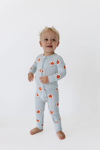Bamboo Convertible Footie Romper - Pumpkin Explore