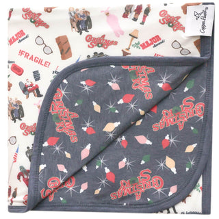 3-Layer Stretchy Quilt Blanket - A Christmas Story Copper Pearl Size: One Size