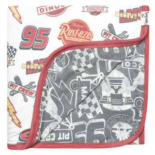 3-Layer Stretchy Quilt Blanket - Disney Pixar Bumper Stickers Copper Pearl Size: One Size