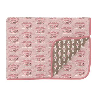 Bamboo Quilted Throw Blanket - Baby Rose Fair Carousel & Portabella Saltwater TaffyKicKee PantsSize: One Size