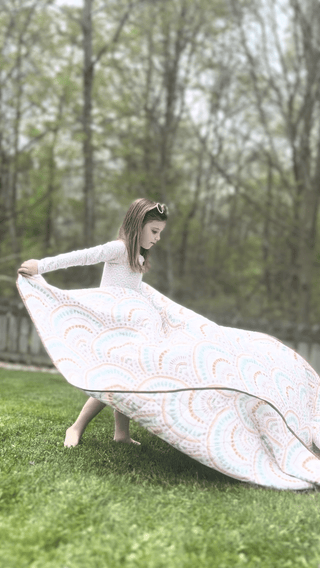 Boho Rainbows Quilted Water Resistant Beach Mat Sweet P Baby Co.