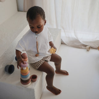 Stacking Rings ToytoysMushieColor: Rustic