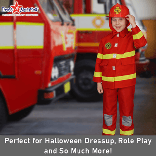 Red Firefighter Costume - Kids Dress Up America
