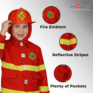 Red Firefighter Costume - Kids Dress Up America