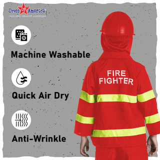 Red Firefighter Costume - Kids Dress Up America