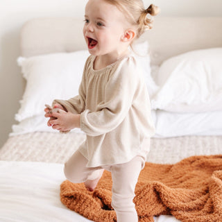 Ribbed Bamboni® Mini Blankets Saranoni Color: Sun-kissed