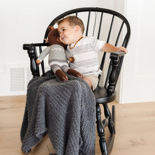 Ribbed Bamboni® Receiving Blankets Saranoni Color: Charcoal