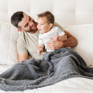 Ribbed Bamboni® Toddler Blankets Saranoni Color: Charcoal