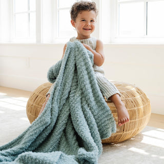 Ribbed Bamboni® Toddler Blankets Saranoni Color: Surf