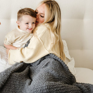 Ribbed Bamboni® Xl Blankets Saranoni Color: Cameo
