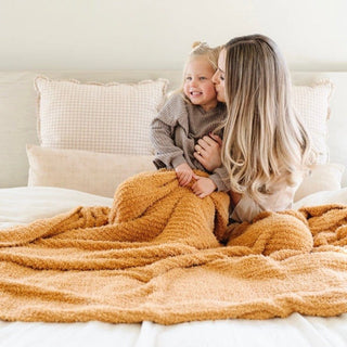 Ribbed Bamboni® Xl Blankets Saranoni Color: Cameo