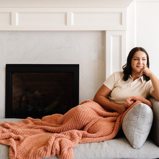 Ribbed Bamboni® Xl Blankets Saranoni Color: Cameo