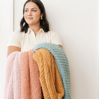 Ribbed Bamboni® Xl Blankets Saranoni Color: Cameo