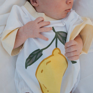 Short Sleeve Romper - Lemon Romper forever french baby Size: Newborn