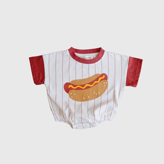 Short Sleeve Romper | Hot Dog