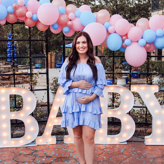 Rose Gold, Blue & Pink Balloon Garland Kit - Gender Reveal Decor Balloon Garlands Ellie's Party Supply Garland Length:: 5 Feet