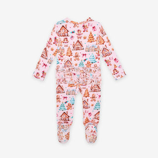 Bamboo Ruffle Footie with 2-Way Zipper - Ginger and Friends