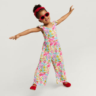 Bamboo Scoop Back Jumpsuit - Margie (Floral) Posh Peanut Size: 2T