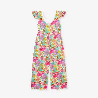 Bamboo Scoop Back Jumpsuit - Margie (Floral) Posh Peanut Size: 2T
