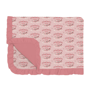 Bamboo Ruffle Toddler Blanket - Baby Rose Fair Carousel KicKee Pants Size: One Size