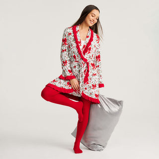 Bamboo Ruffled Robe - Happy Holly-Days
