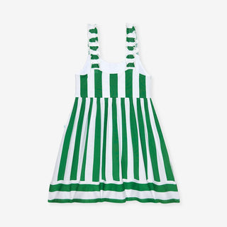 Bamboo Ruffled Strap Dress - Strawberry Stripe Posh Peanut Size: 2T