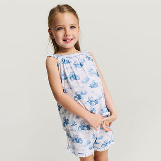 Bamboo Ruffled Tank & Short Set - Hudson (Tractor) Posh Peanut Size: 2T