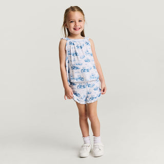 Bamboo Ruffled Tank & Short Set - Hudson (Tractor) Posh Peanut Size: 2T