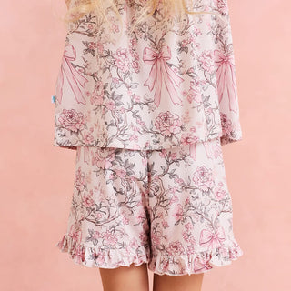 Bamboo Ruffled Tank & Short Set - Irene (Floral) Posh Peanut Size: 2T