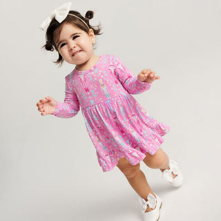 Bamboo Ruffled Twirl Bodysuit Dress - Nutcracker Suite