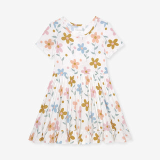 Bamboo Ruffled Twirl Dress - Daisy (Florals)