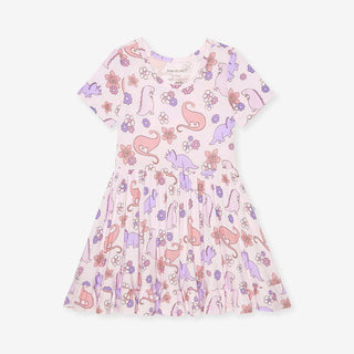 Bamboo Ruffled Twirl Dress - Erica (Dinosaurs) Posh Peanut Size: 2T