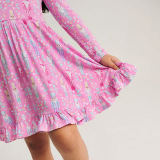 Bamboo Ruffled Twirl Dress - Nutcracker Suite
