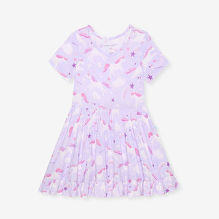 Bamboo Ruffled Twirl Dress - Thea (Unicorns) Posh Peanut Size: 2T