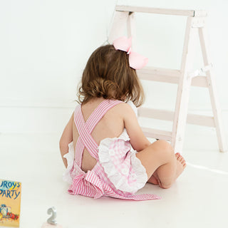 Girls Second Birthday Smocked Bubble Baby One-Pieces Seven Lantern Lane Size: 18M