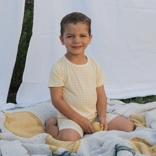 Bamboo Short Set - Citron Short Set forever french baby Size: 2/3 Years