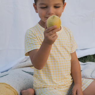 Bamboo Short Set - Citron Short Set forever french baby Size: 2/3 Years