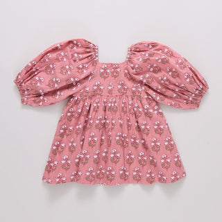 Cotton Mary Barrett Dress - Pink Strawflower Pink Chicken Size: 2T