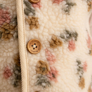 Sherpa Corduroy Reversible Vest - Amber (Floral)