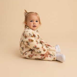 Sherpa Zippered Romper - Amber (Floral)